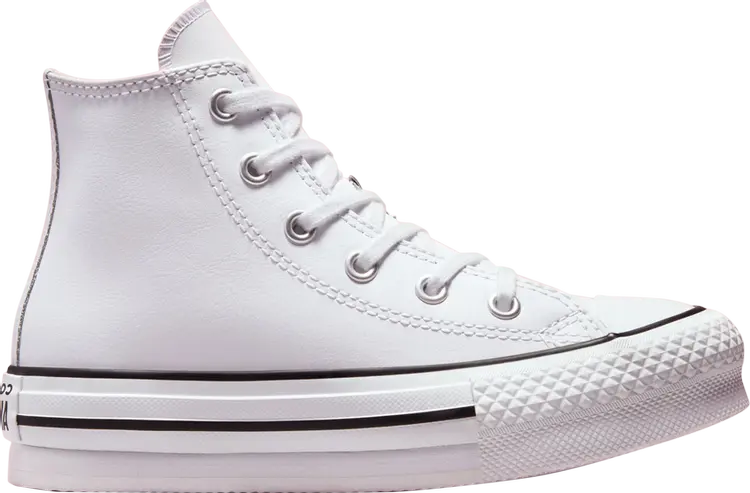 

Кроссовки Converse Chuck Taylor All Star Lift Platform Leather High White Natural Ivory, белый