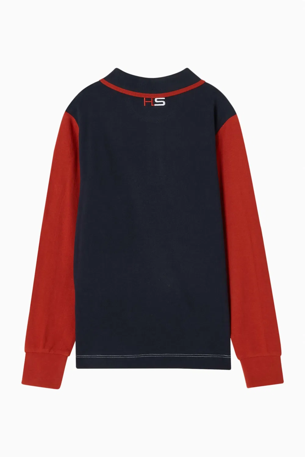 Hackett London Поло с длинным рукавом из хлопка, белый — фото 3