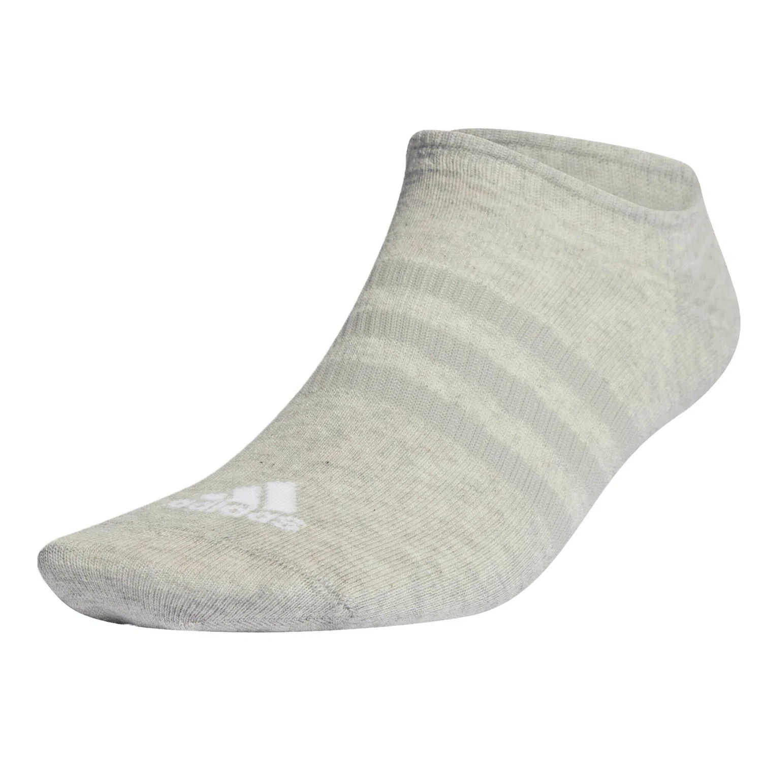 Детские носки-невидимки adidas Light No Show Sneaker Socken, Medium Grey Heather White Black — фото 2