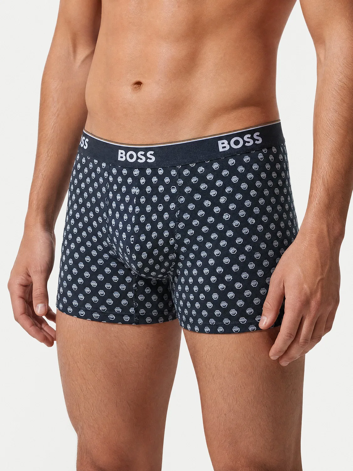 Мужской комплект боксеров BoxerBr Power Des Boss, темно-синий — фото 2