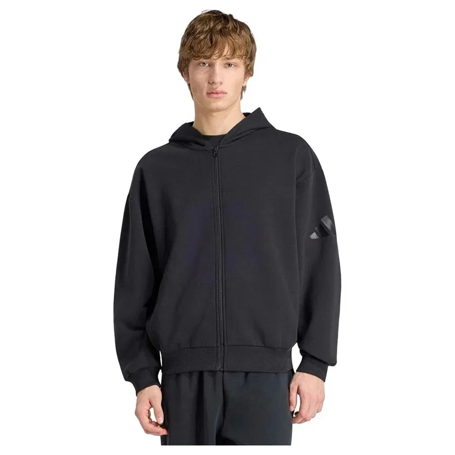 Мужская куртка с капюшоном, с длинным рукавом, KU8006 adidas, Черный — фото 2