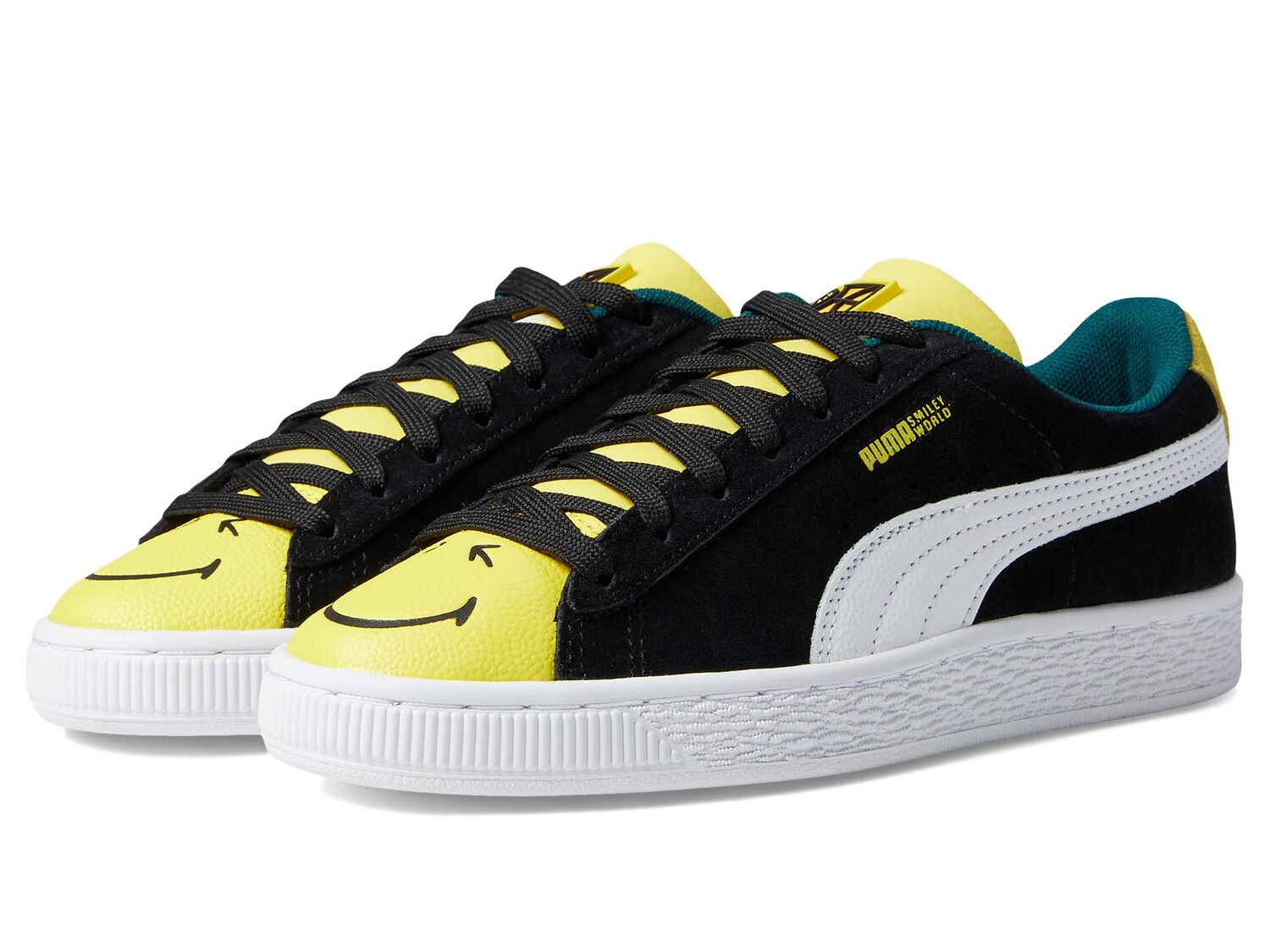 

Детские кроссовки Puma Suede Smileyworld, черно-желтый