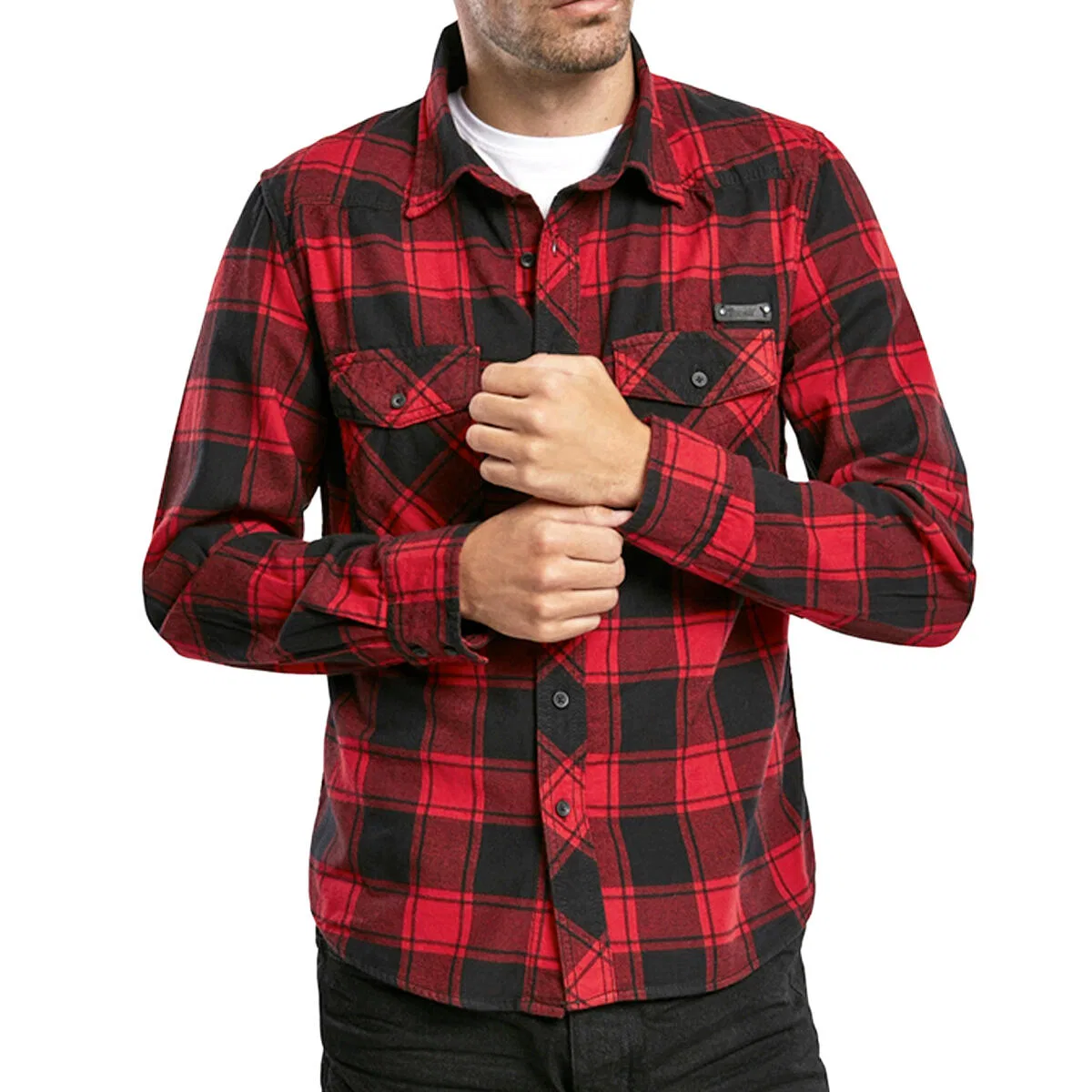 Мужская фланелевая рубашка Check Shirt Brandit, Rot — фото 2