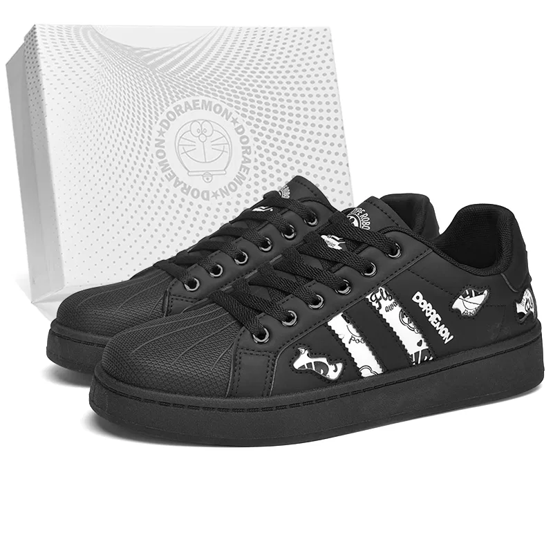 Кеды для девочек и мальчиков DoraemonA Low top Skateboard Shoes, White Gold — фото 3