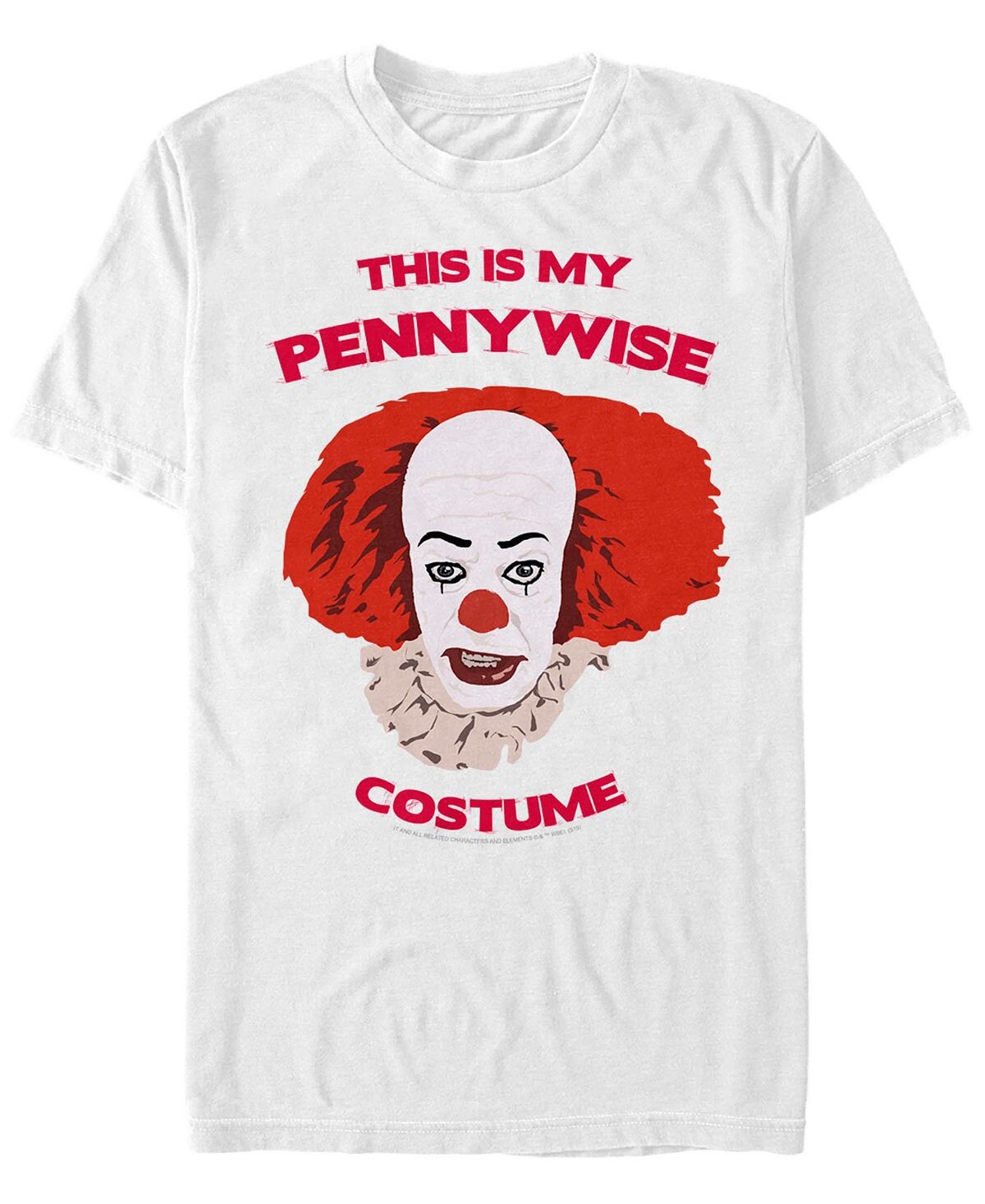 

Мужская футболка с коротким рукавом it: tv miniseries 90s pennywise Fifth Sun, белый