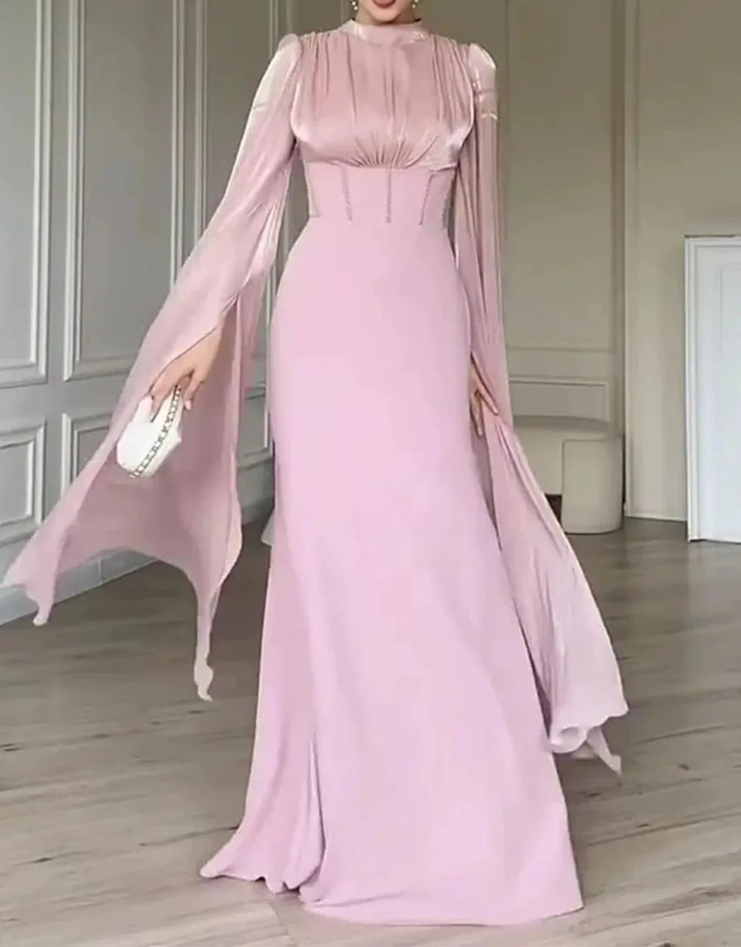 Женское вечернее платье с завышенной талией Bandage, Pink — фото 4