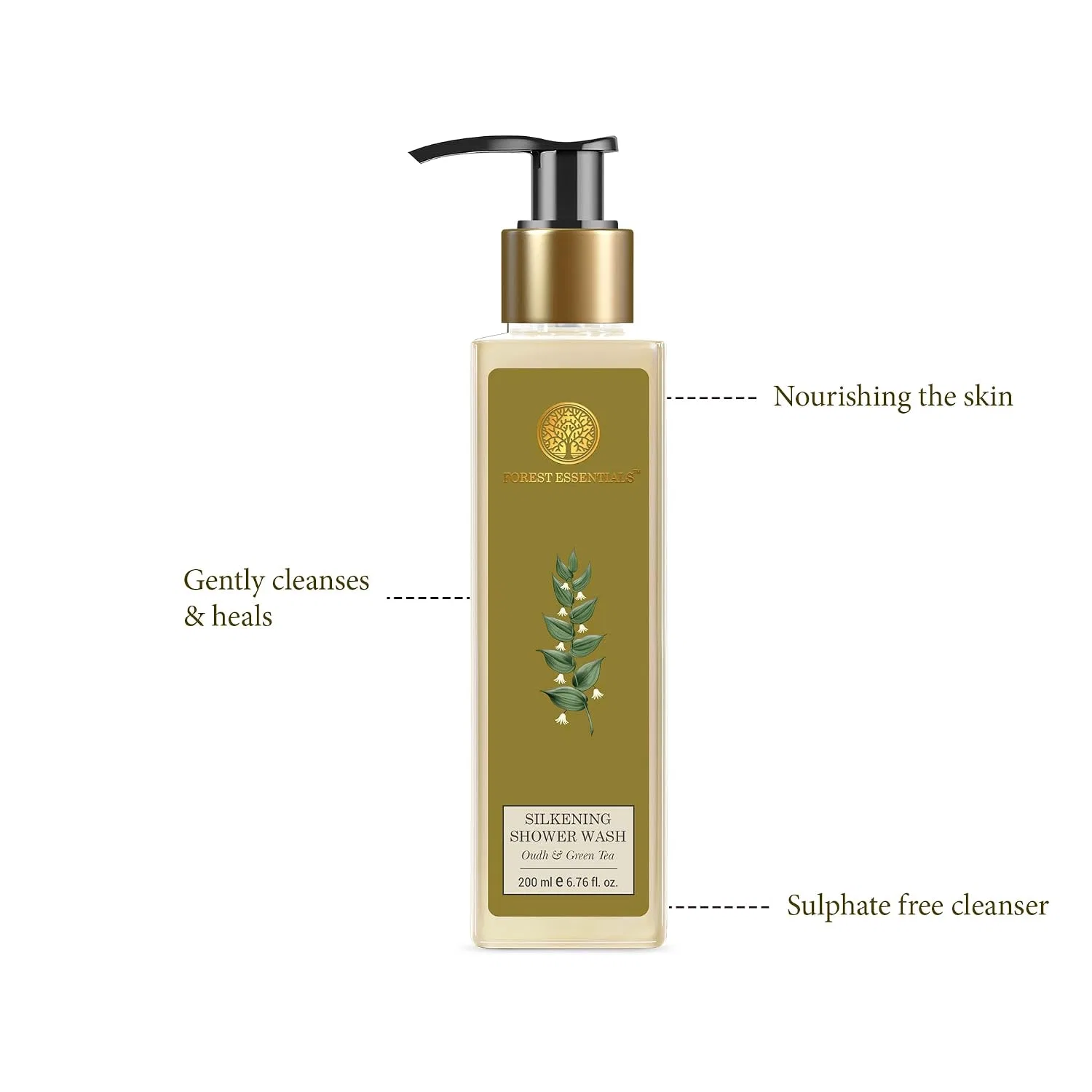 Гель для душа Silkening Shower Wash, Forest Essentials, 200 мл — фото 3