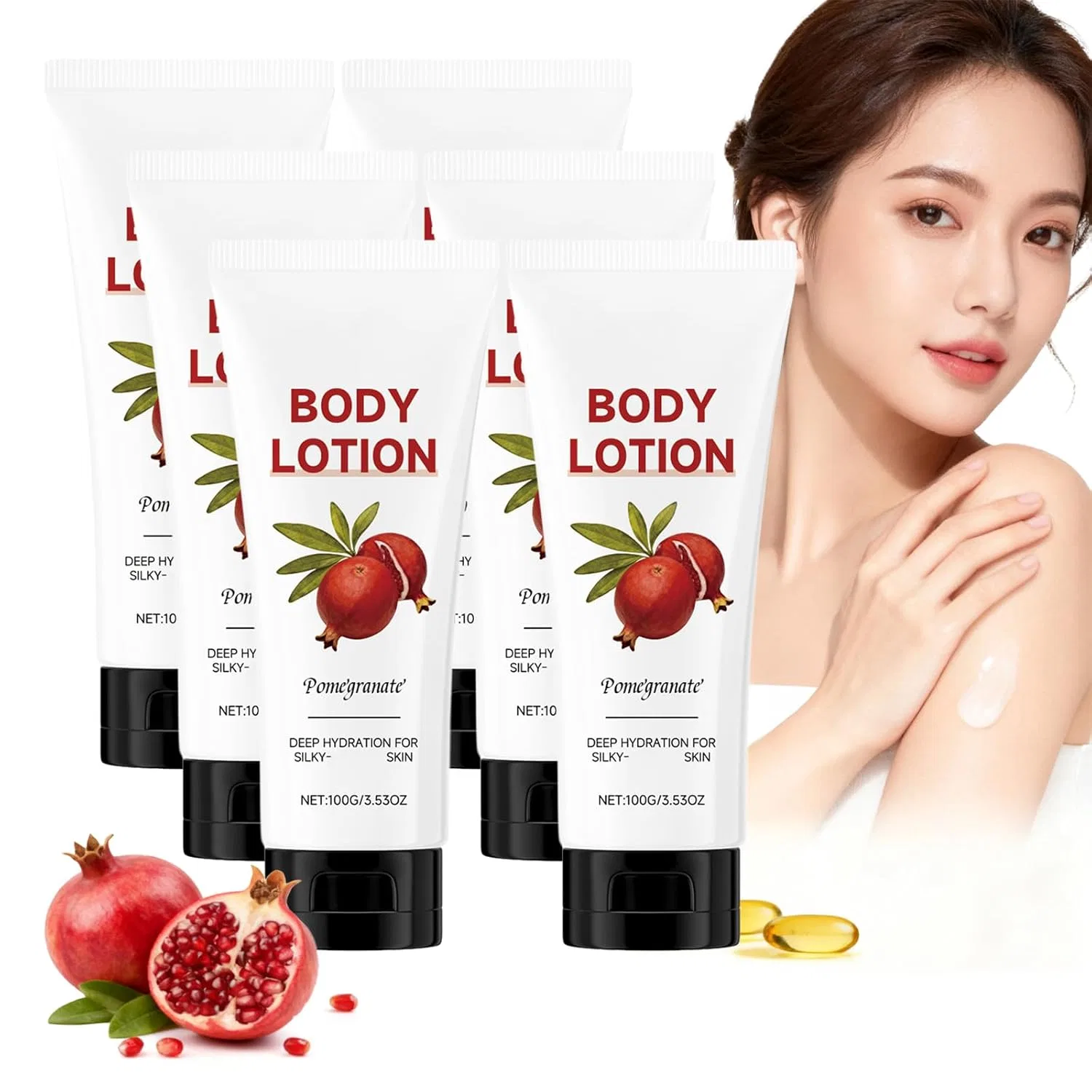 Лосьон для тела Raevior Pomegranate, 6 шт, 100 г