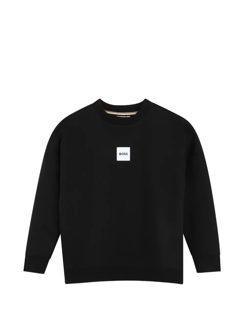 Свитшот с нашивкой-логотипом BOSS Kidswear, черный