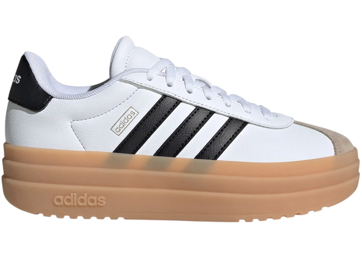 Детские кроссовки Lifestyle с моделью VL Court Bold Adidas, Cloud White Core Black Wonder Beige