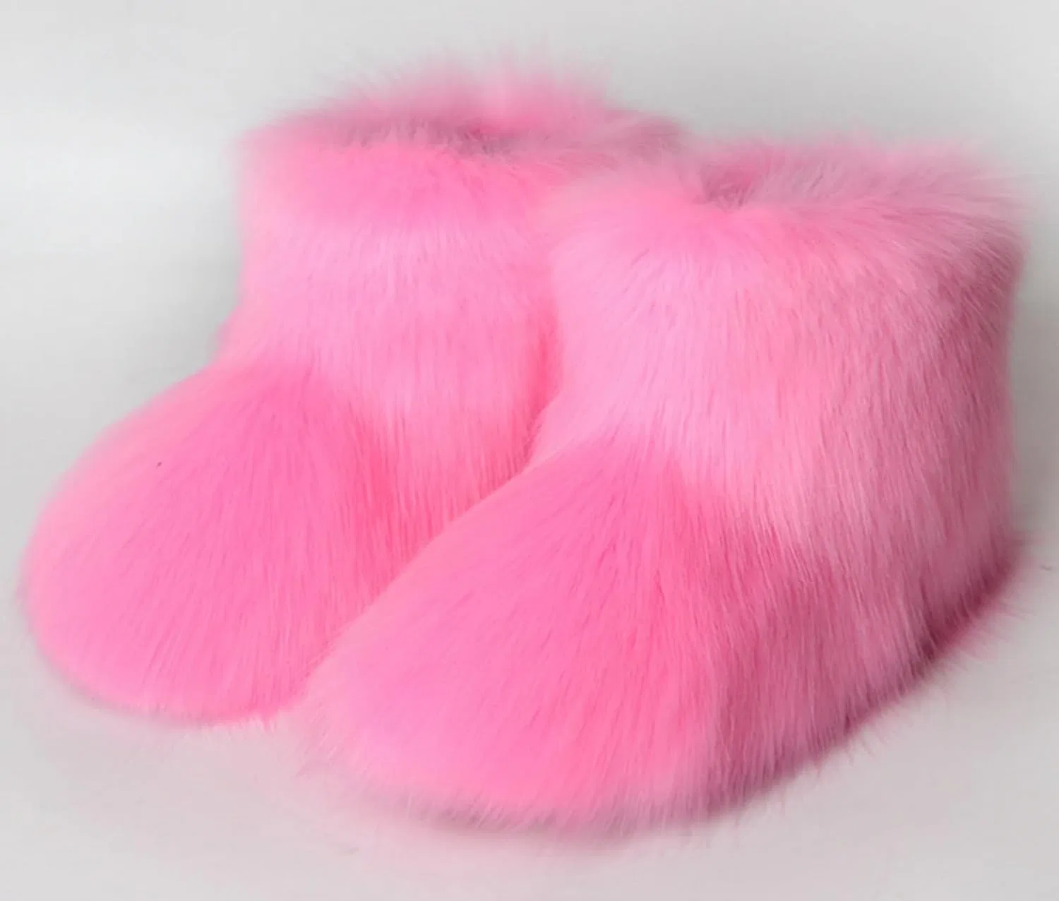 Детские зимние сапоги для девочек с искусственным мехом LLTMALL, Pink — фото 2