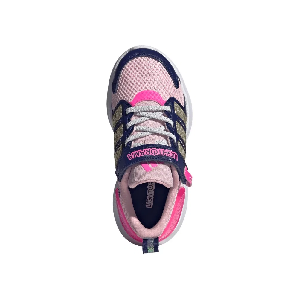Детские спортивные кроссовки для девочек с сетчатым верхом Lightorama Rnr El adidas — фото 4