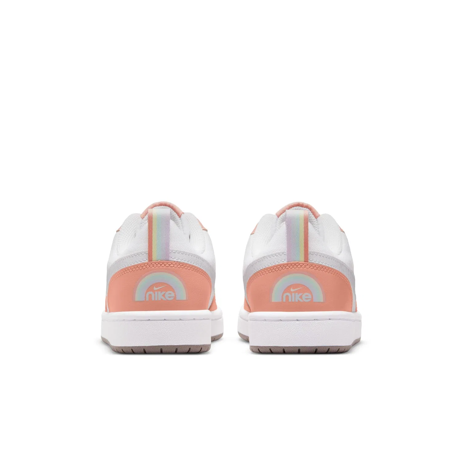 Детские кроссовки для мальчиков с низким верхом NIKE Court Borough Low 2 Se NIKE, White Aura Lt Madder Root Cave Stone — фото 2