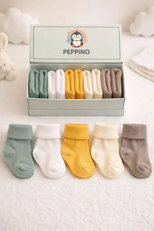 Детские носки органические хлопковые 5 шт Peppino, Brown