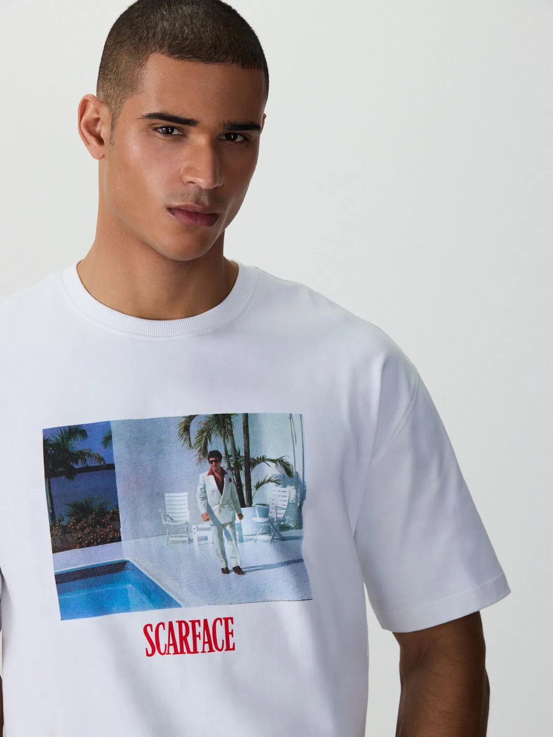 Футболка с принтом Scarface, Relaxed Fit Next, белый — фото 4