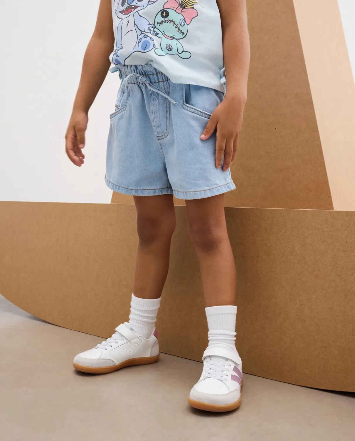 Детские шорты для девочек джинсовые с завышенной талией Kids El Corte Inglés, Cerúleo — фото 2