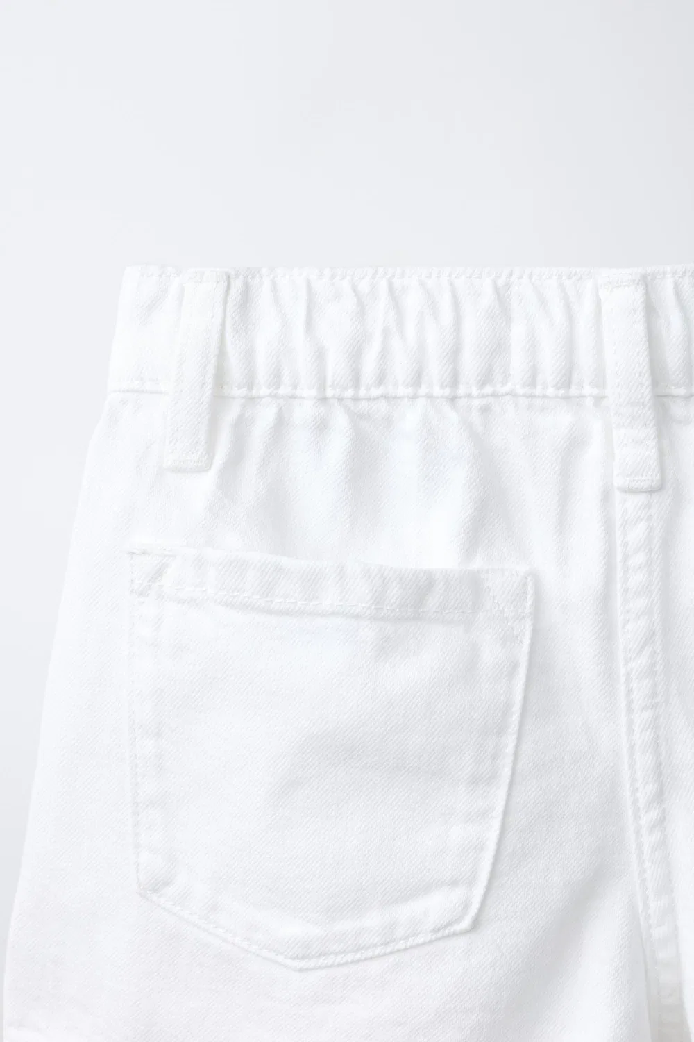 Джинсовая юбка-бермуда ZARA, White — фото 4