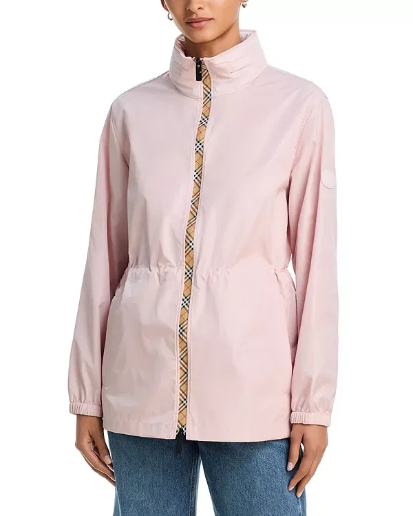 Женская куртка из нейлона с капюшоном Knight Burberry, Bouquet Pink