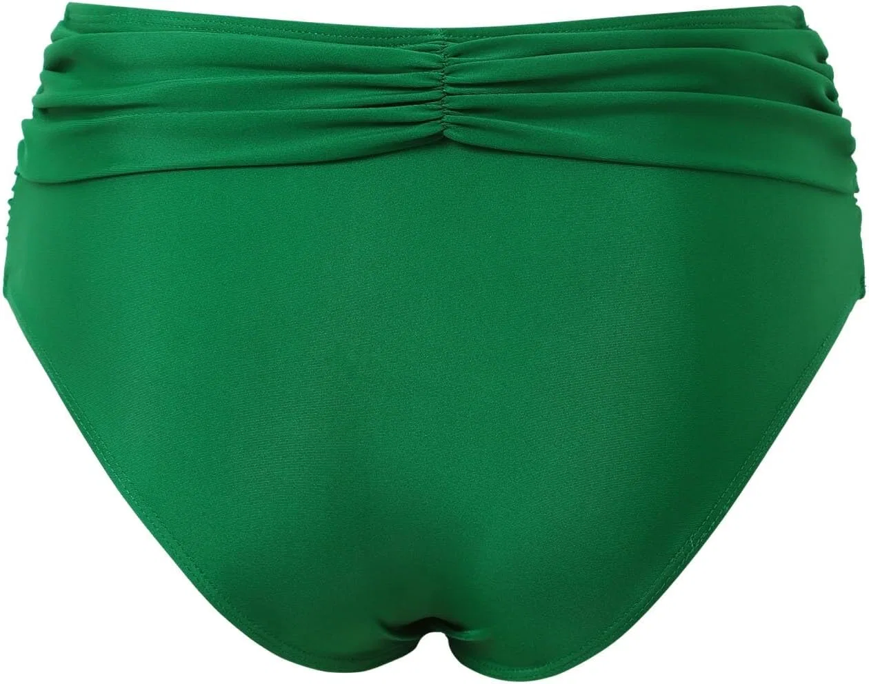 Женские высокие бикини с утяжкой живота Retro Swimwear, Dark Green — фото 3