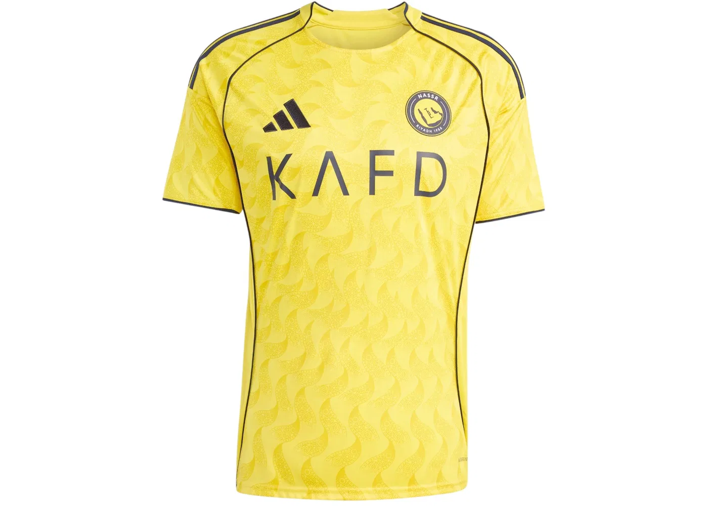 Мужская футбольная футболка Al Nassr FC 2025/2026 Home Jersey Adidas, Impact Yellow Night Indigo