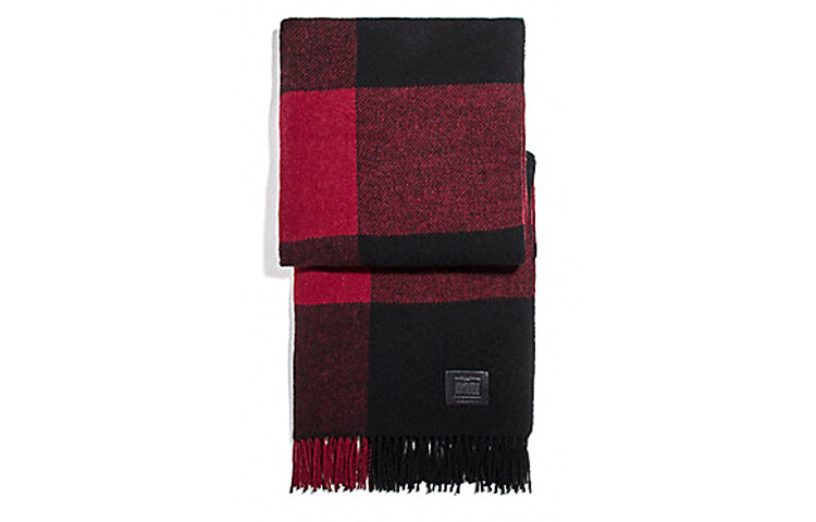 

Женский вязаный шарф COACH, Red/Black