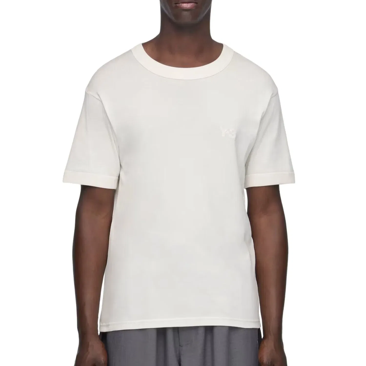 Мужская футболка с принтом Adidas x Y-3 Slim T-Shirt, белый — фото 3