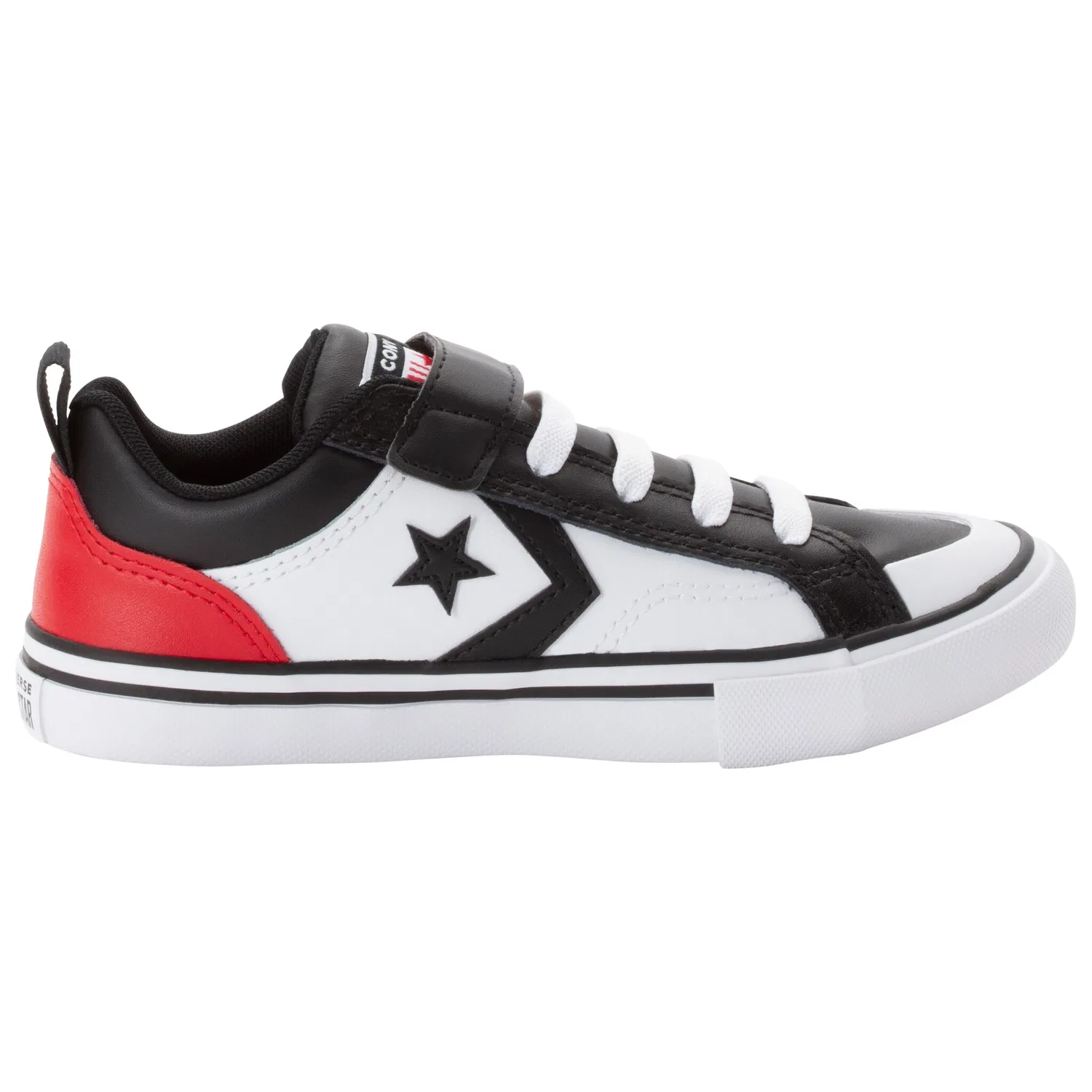 Детские кеды с ремешком на липучке Converse, Black/Red/White — фото 3