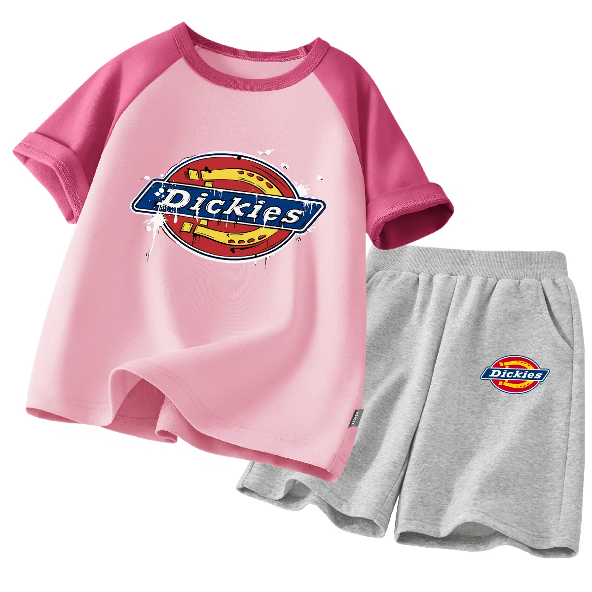 Детский спортивный комплект с принтом Spray Graffiti Dickies, Inkberry Red+Spicy K Gray