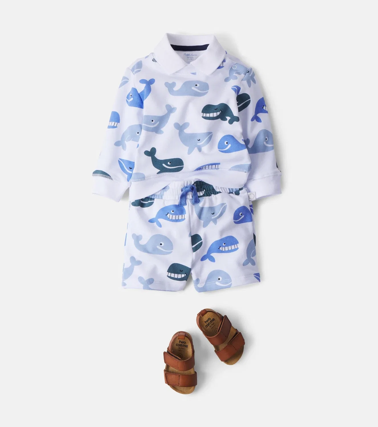 Комплект из топа и шорт с принтом Stella Mccartney Kids, белый — фото 2