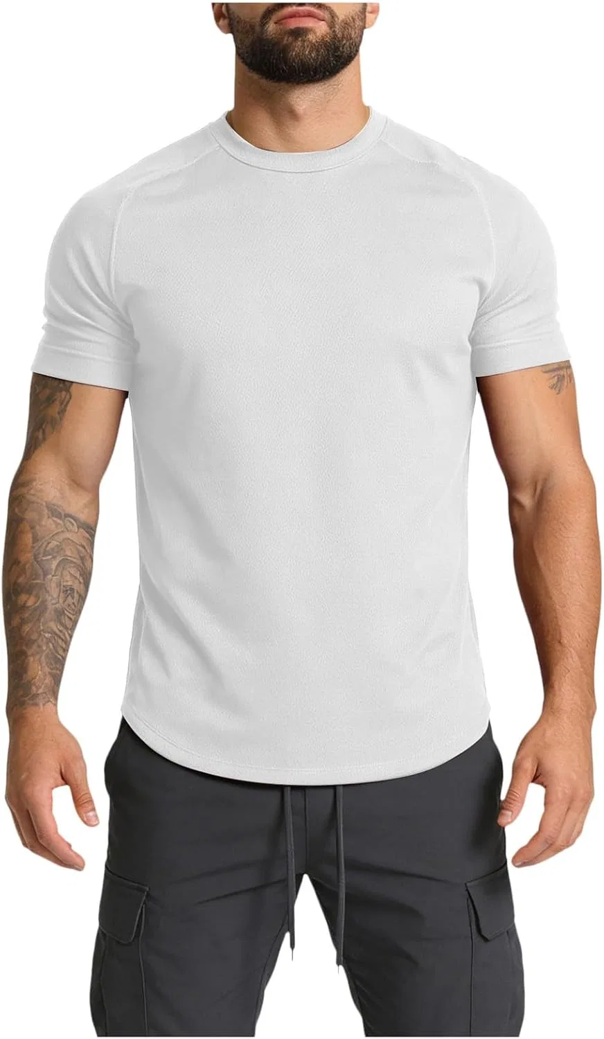 Мужская быстросохнущая футболка Crewneck, White
