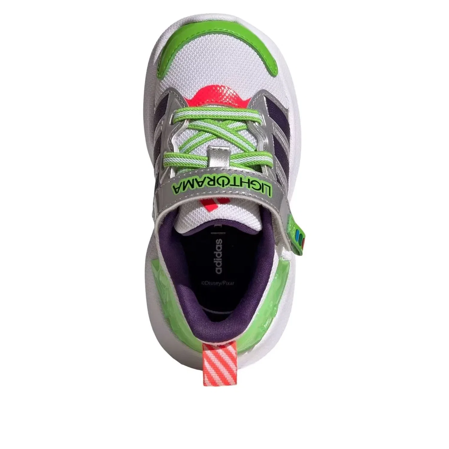 Детские кроссовки для малышей с принтом Lightorama Adidas, зеленый — фото 4