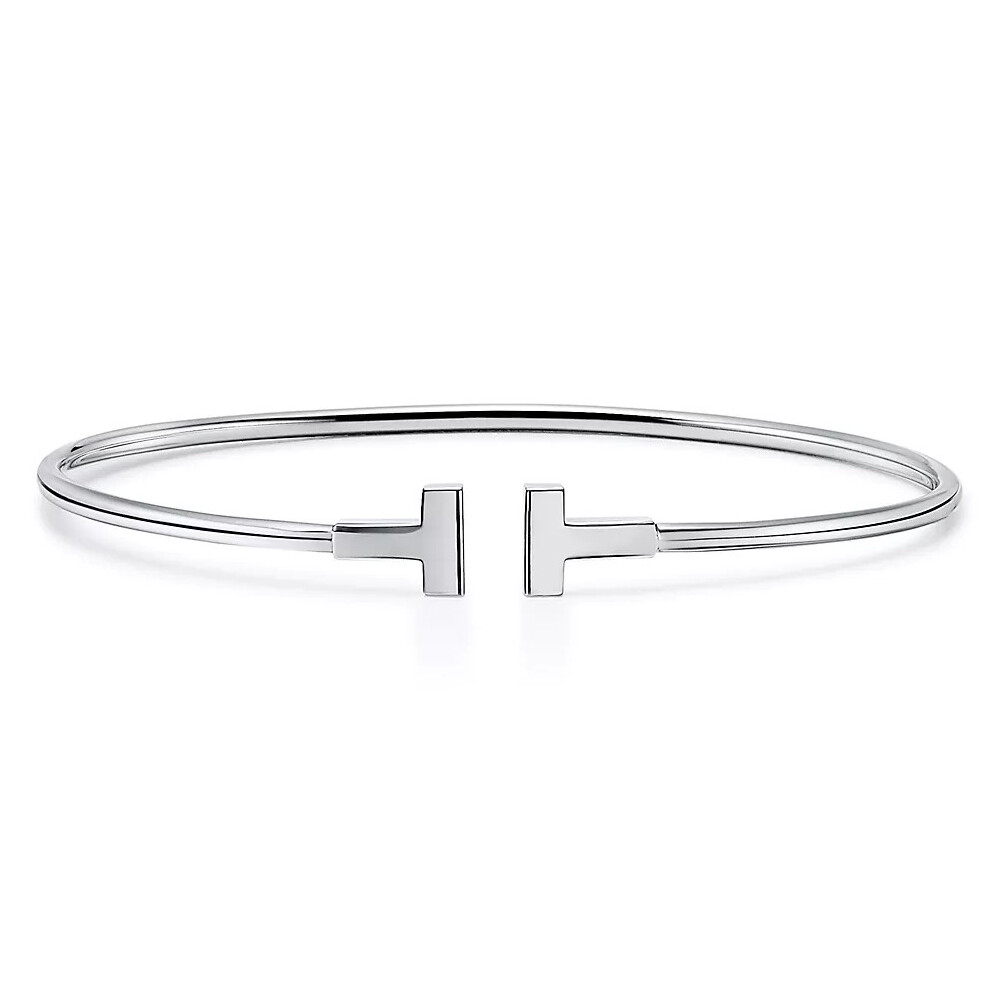 

Браслет Tiffany & Co Tiffany T Narrow Wire, белое золото