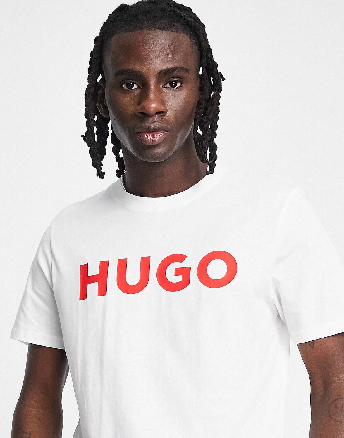 Футболка Hugo Dulivio Logo With Red Logo, белый — фото 3