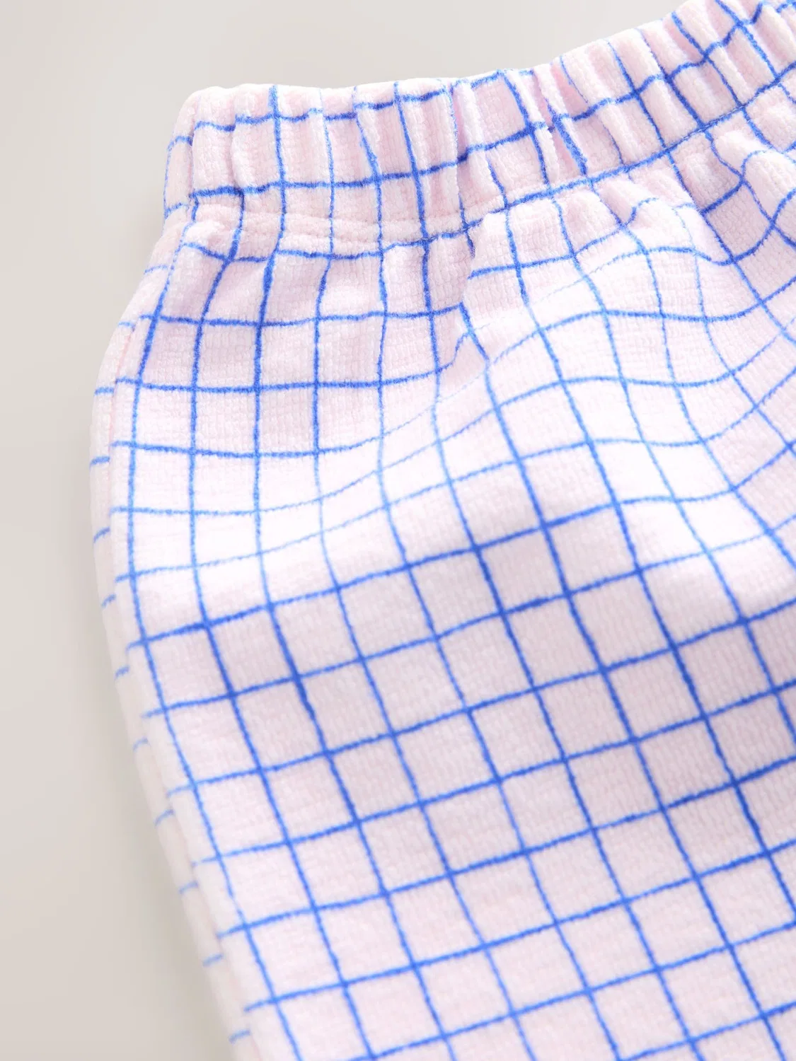 Брюки широкие с оборкой, клетка Pink/Blue Next, розово-голубые — фото 3