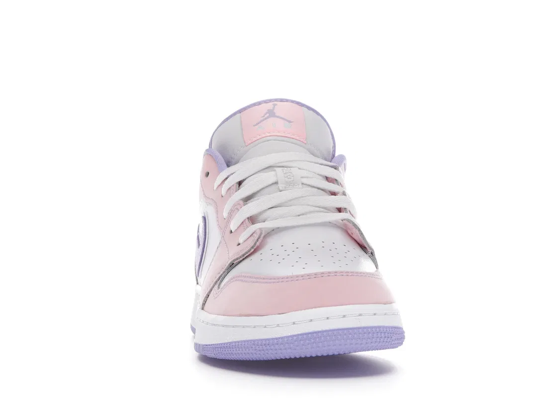 Детские кроссовки Lifestyle с брендовым дизайном Jordan 1 Low Jordan, Arctic Punch/Purple Pulse/White — фото 2