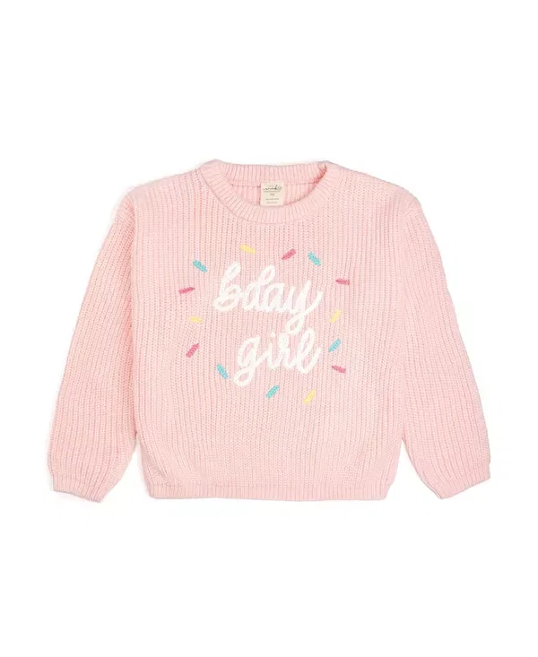 Детский свитер для девочек с вязкой Birthday Sprinkle Knit Sweet Wink, Ballet Pink