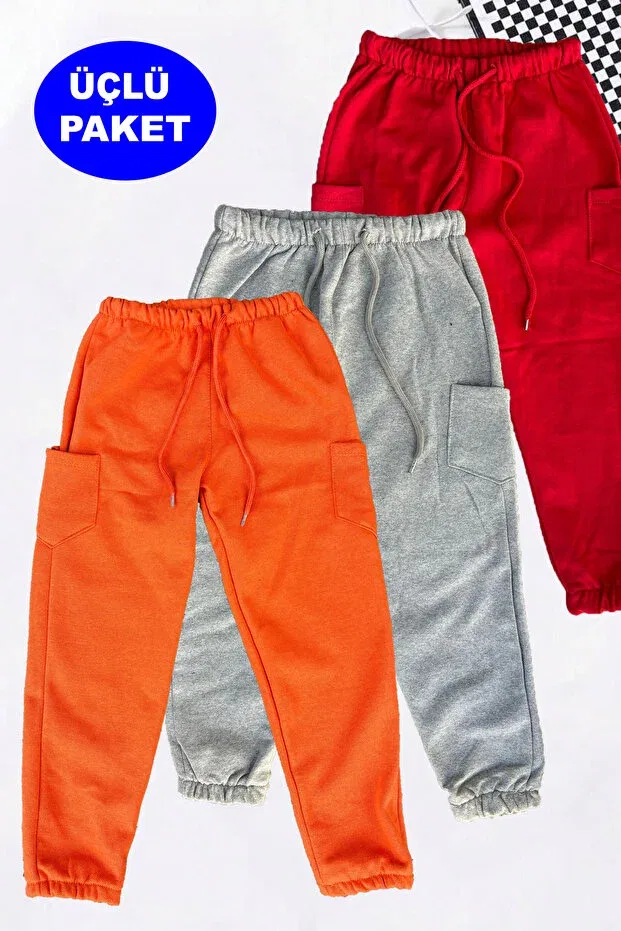 Детские спортивные штаны для девочек с начесом Basics Twins Tailors, Orange