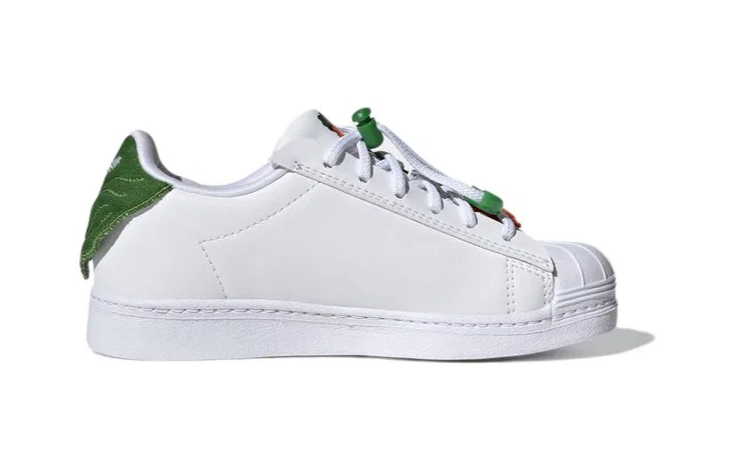 Детские кроссовки для скейтбординга с принтом Melting Sadness x Superstar 360 Adidas Originals, White Green Blue — фото 3