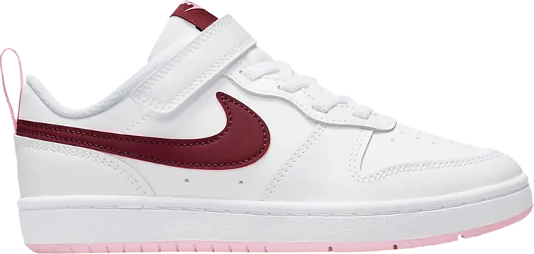 

Кроссовки Nike Court Borough Low 2 PS 'White Dark Beetroot', белый