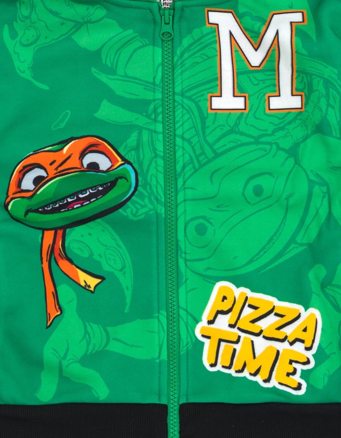 Флисовая толстовка Teenage Mutant Ninja Turtles Michelangelo Cosplay, Toddler To Big Kid Sizes (2T - 10-12), зеленый — фото 3