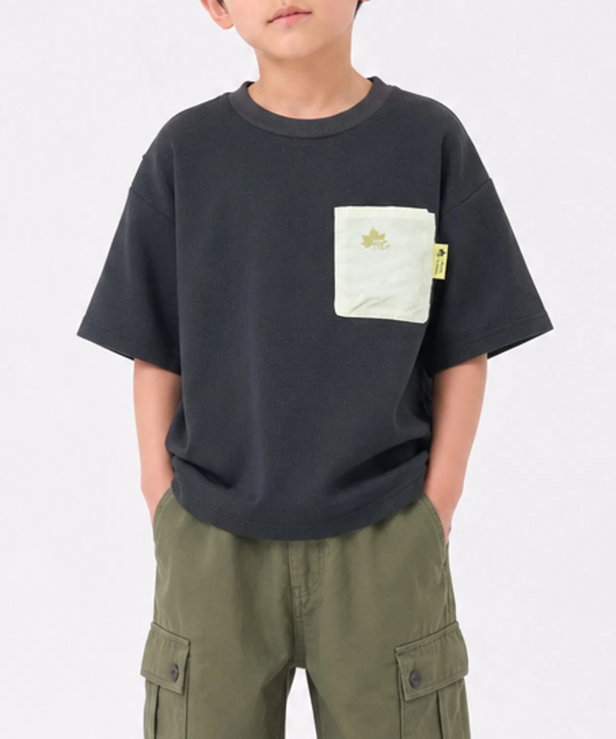 JOHN'S CLOSET Детская футболка с коротким рукавом, быстросохнущая, LOGOS, Dark Grey