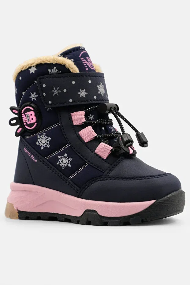 Детские ботинки для девочек с подсветкой Ayakkabı City, Navy Blue Pink — фото 2