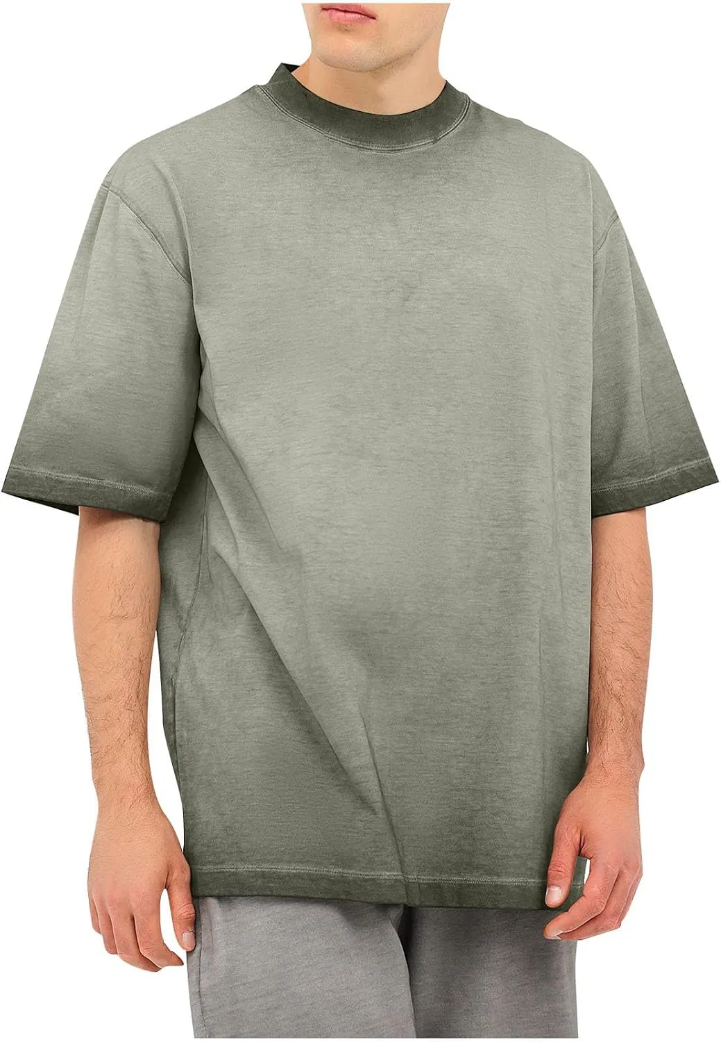 Мужская футболка с градиентным принтом Tie Dye, Army Green