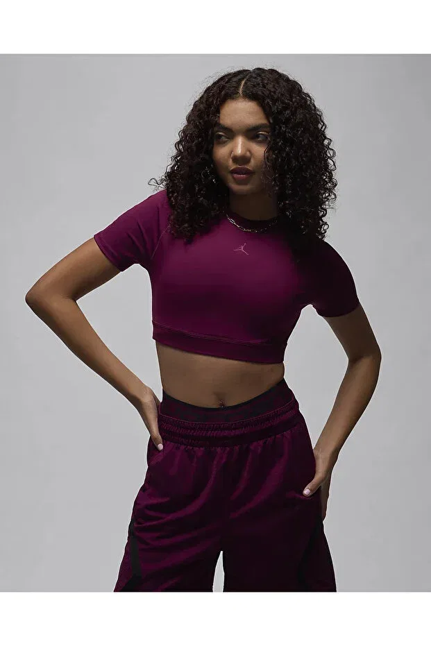 Женский топ-бодикон для спорта с коротким рукавом Nike, Purple