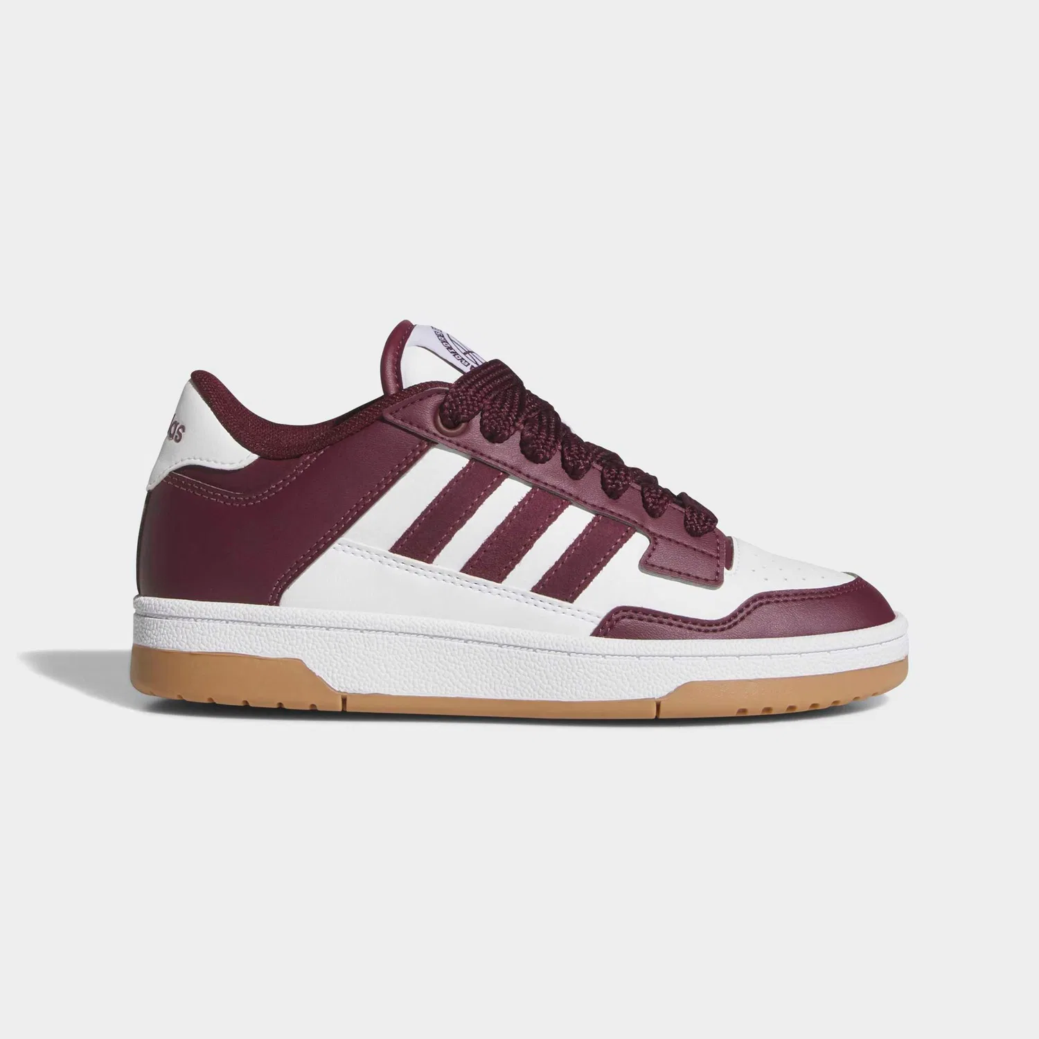 Детские кроссовки с ретро-дизайном Rapid Court Low Adidas Sportswear, Cloud White/Maroon — фото 2