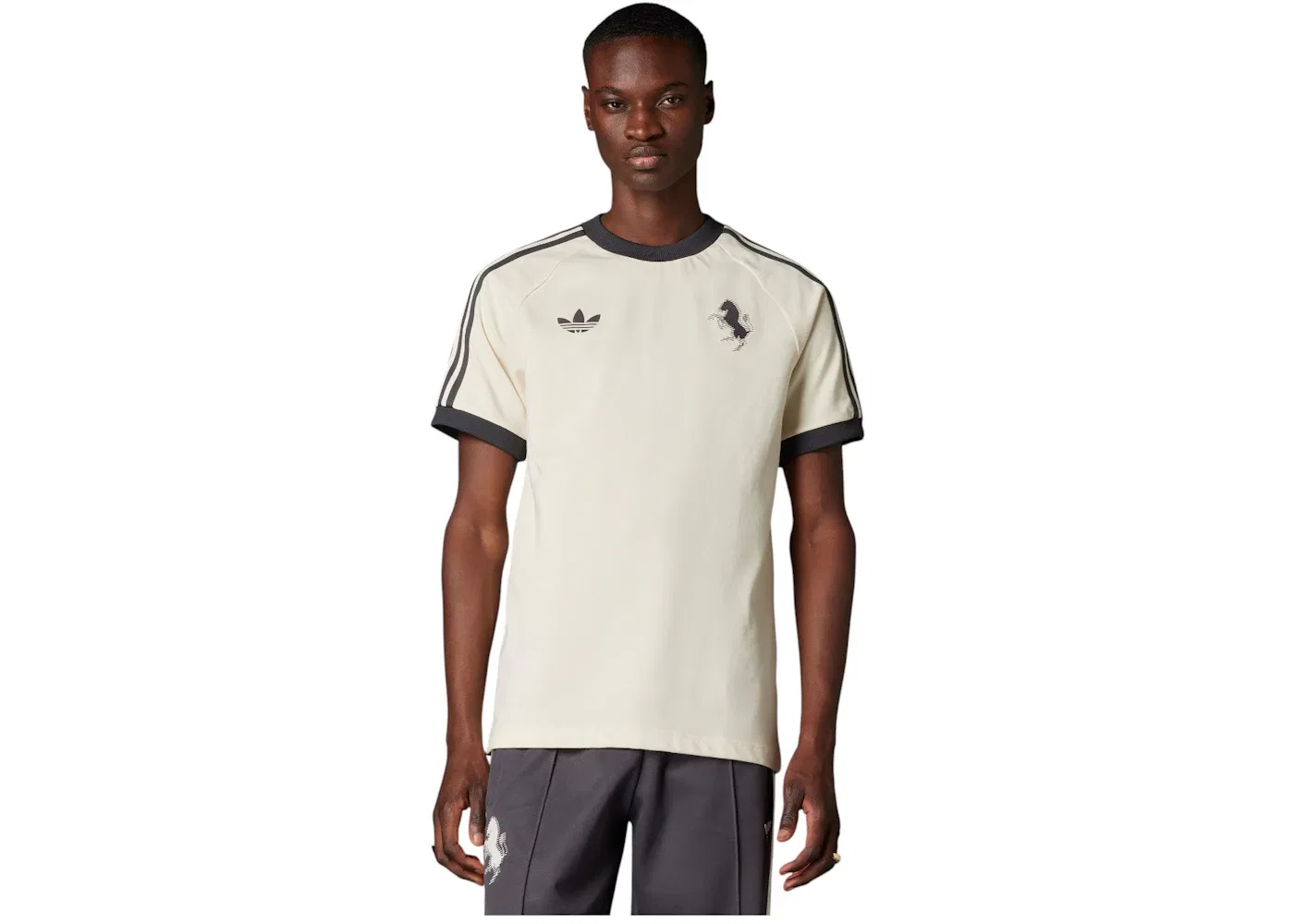 Мужская футболка с принтом Juventus Adicolor Classics 3-Stripes Adidas, цвет Wonder White