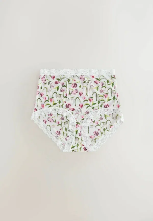 Трусы с принтом Animal print Full brief fit - knickers 3 pack, Next, Cream Green Tulip, зеленый — фото 3