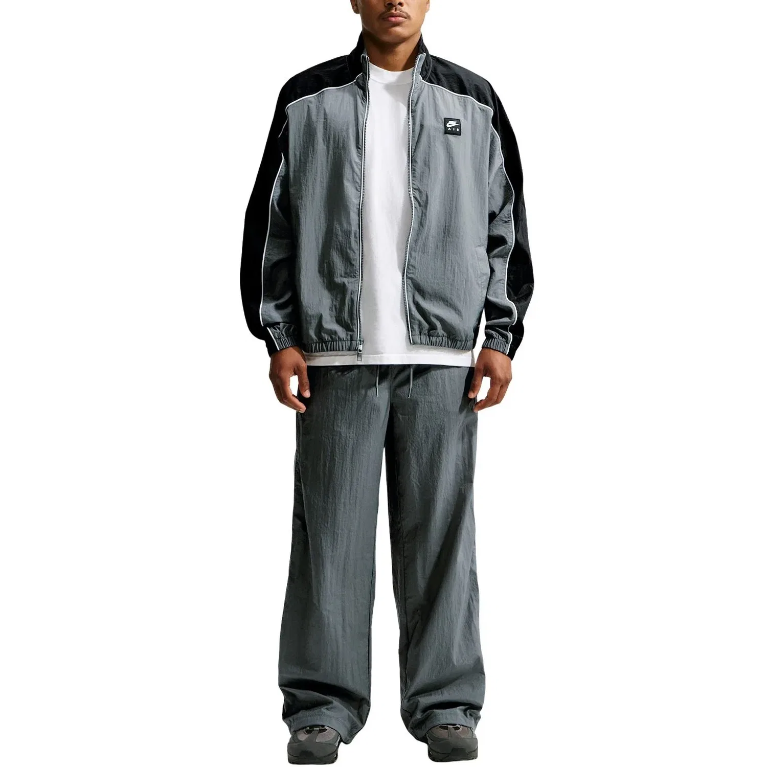 Мужская куртка Nike Air Woven Track Jacket, серый — фото 4