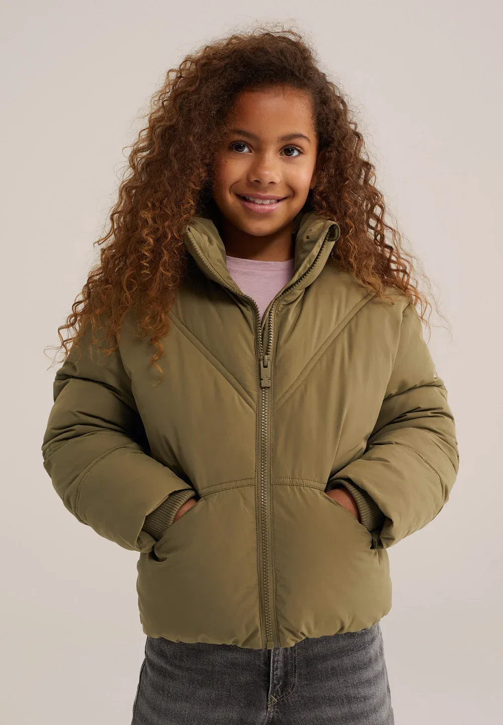 Зимняя куртка We Fashion, Olive Green — фото 2
