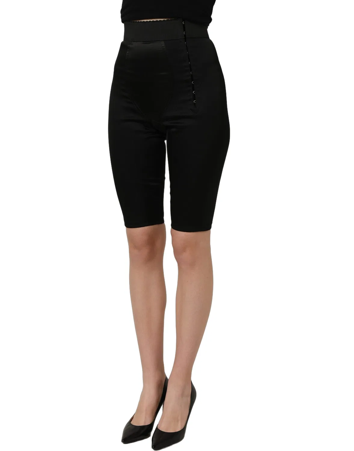 Женские шорты с завышенной талией Biker shorts Dolce & Gabbana, Black — фото 4